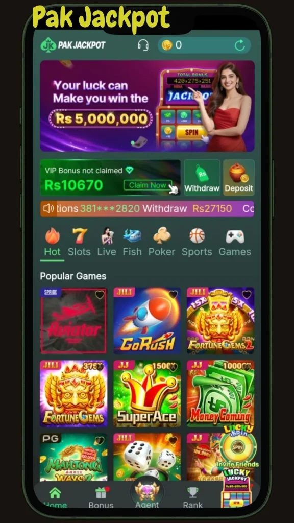 Pak Jackpot Game